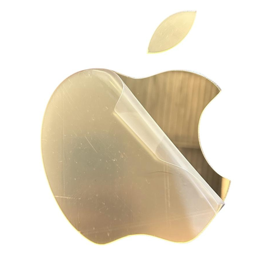 Logomarca Personalizada Acrílico Espelhado Maçã Apple Decorativo Dourado Rose Prata Lojas  Celular.. em Oferta na Shopee
