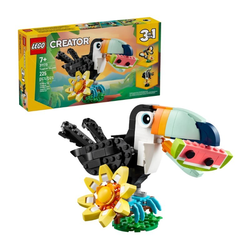 Lego Creator 3 em 1 Animais selvagens Tucano tropical - 31173 em Oferta na Shopee