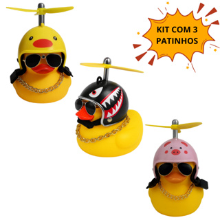Kit Patinho para Moto Bicicleta bike Enfeite Retrovisor Guidão Acessório Decorativo com Capacete em Oferta na Shopee