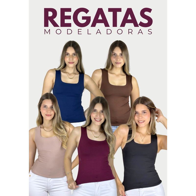 BLUSA REGATA MALHA DUPLA  ECOCLUB SUPLEX SOFT 100% FORRADA AJUSTA PERFEITAMENTE NO CORPO E SUPER CONFORTÁVEL em Oferta na Shopee