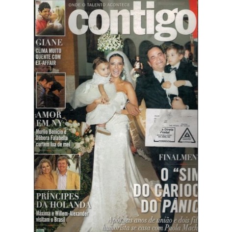 REVISTA CONTIGO, DE 29/11/2012, COM CARIOCA DO PÂNICO E PAOLA MACHADO NA CAPA.