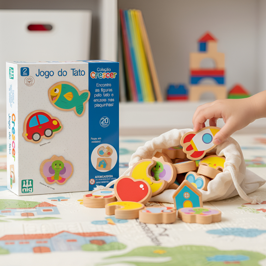 Brinquedo Jogo Do Tato Infantil Colecao Crescer Educativo Sensorial Pedagogico 459 - Nig Brinquedos em Oferta na Shopee