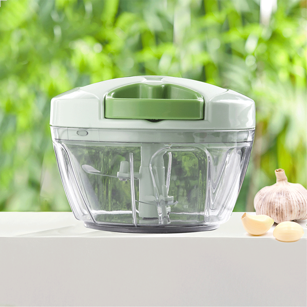 Processador Manual ZOLELE Picador Triturador Moedor Legumes Vegetais Frutas Carne Recipiente 400ML