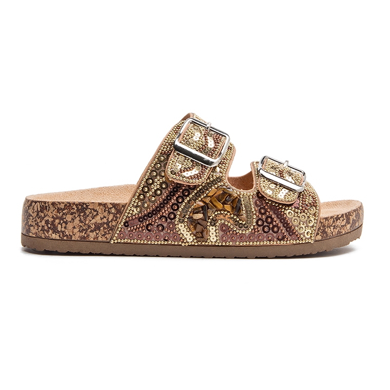Meijile Sandália Lantejoulas da moda design sandal bling bling209