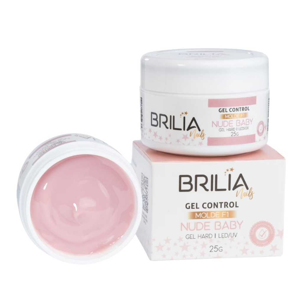 Novo Gel Construtor Unhas Control Molde F1 Brilia Nails 25g - Nude Baby