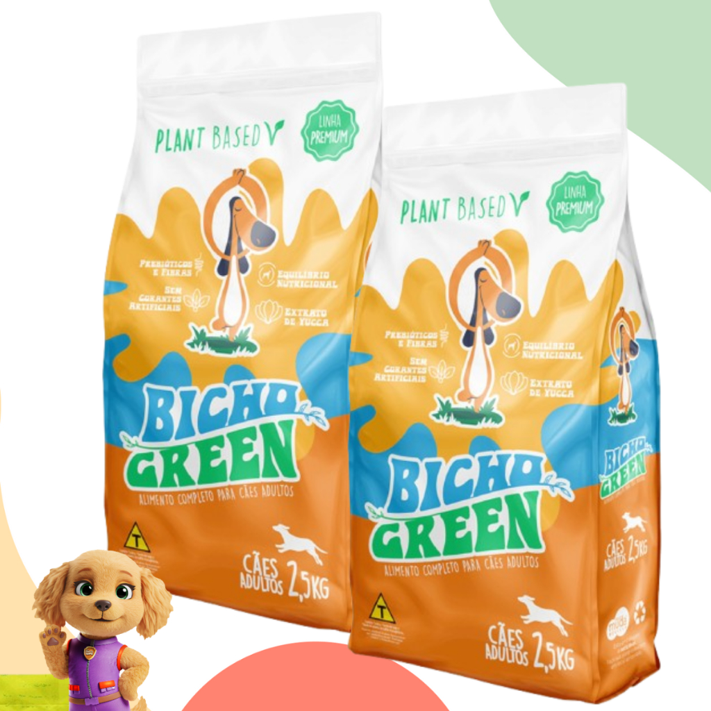 Ração Bicho Green Premium Plant based para Cães Adultos  5kg