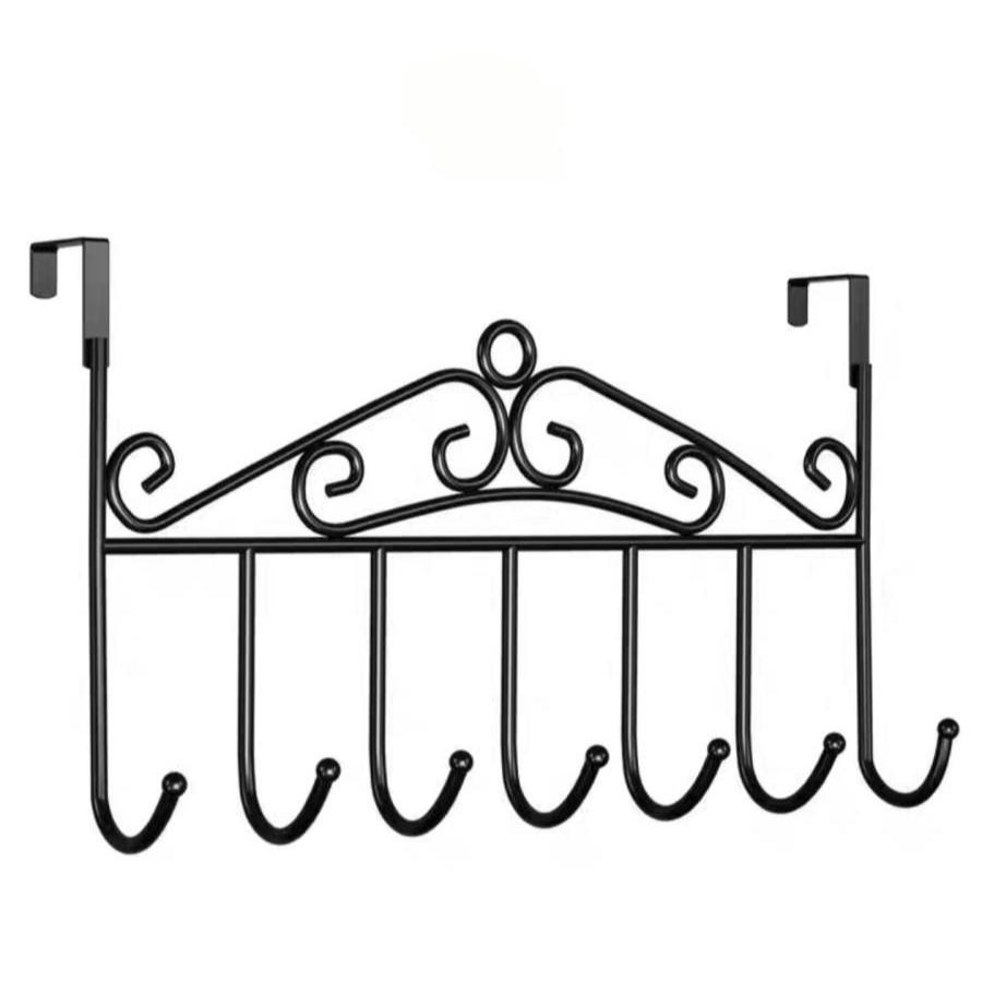 Gancho de Porta em Ferro Forjado c/ 7 ganchos 41x22.5cm em Oferta na Shopee