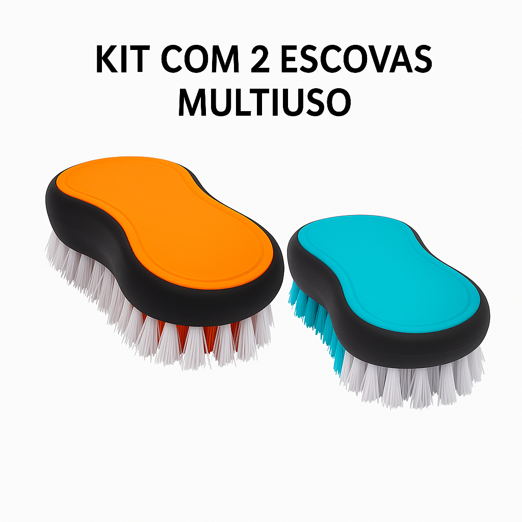 Kit 2 Escova Anatômica Multiuso Resistente – Limpeza de Roupas, Tênis e Tapete Cerdas Firmes 12cm em Oferta na Shopee