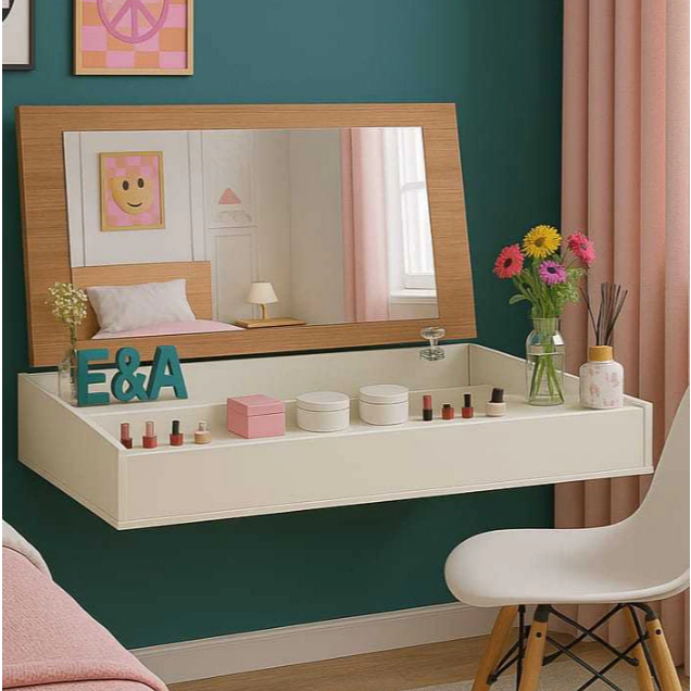 QUEIMA DE ESTOQUE! Penteadeira Suspensa Com Espelho 70CM Console Camarim - Cores