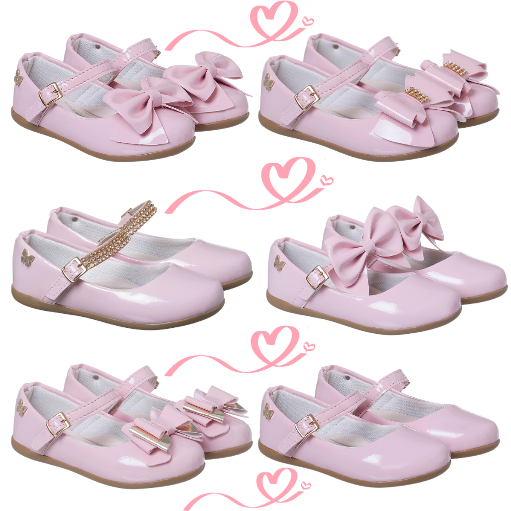 Sapatilha Rosa Infantil Menina Casual Verniz Modelos Rosa Bebê Blogueirinha - 20 ao 34 em Oferta na Shopee