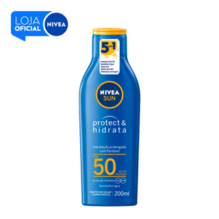 NIVEA SUN Protetor Solar Protect & Hidrata FPS 50 200ml BBB 26 em Oferta na Shopee