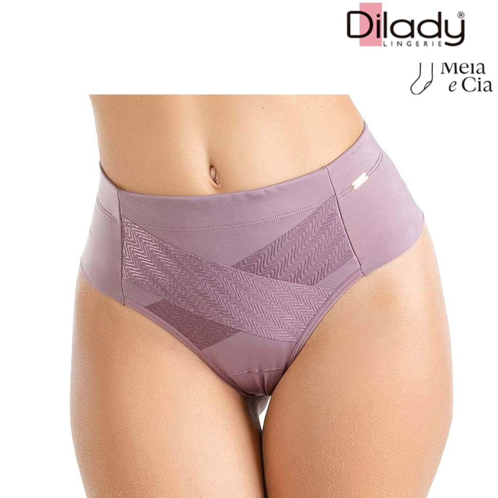 Calcinha Fio Dental Cintura Alta Power Compressão Zero Barriga Dilady em Oferta na Shopee
