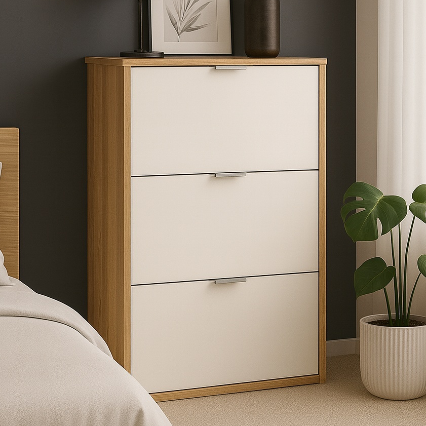 Sapateira 3 Portas Organizadora Compacta Multiuso Sapatos Quarto Casa Oferta Tênis Cores