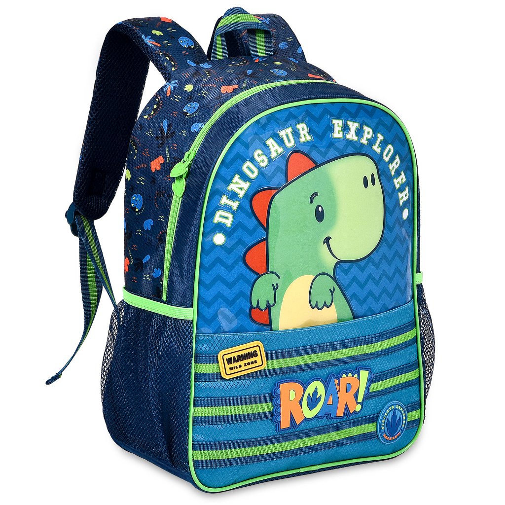 Mochila Dinossauro Infantil Escolar Explorer Personagem Divertido ROAR Criança Pequena Creche