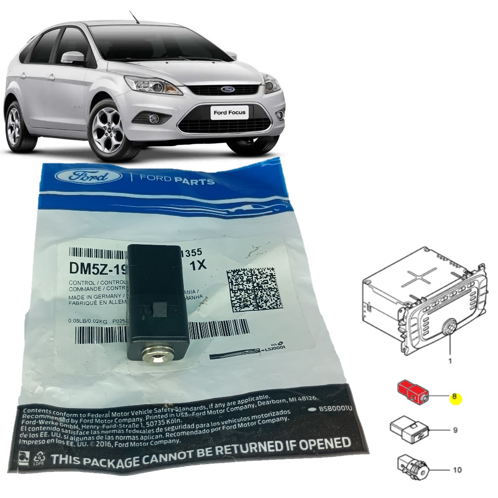 Conector De Audio Auxiliar Do Radio Ford Focus 2009 A 2019