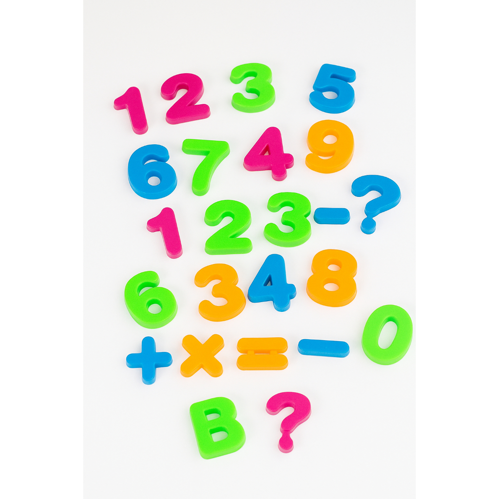 Brinquedo Infantil Números e Símbolos Matemáticos Magnéticos Com Imã Jogo Educativo Didático