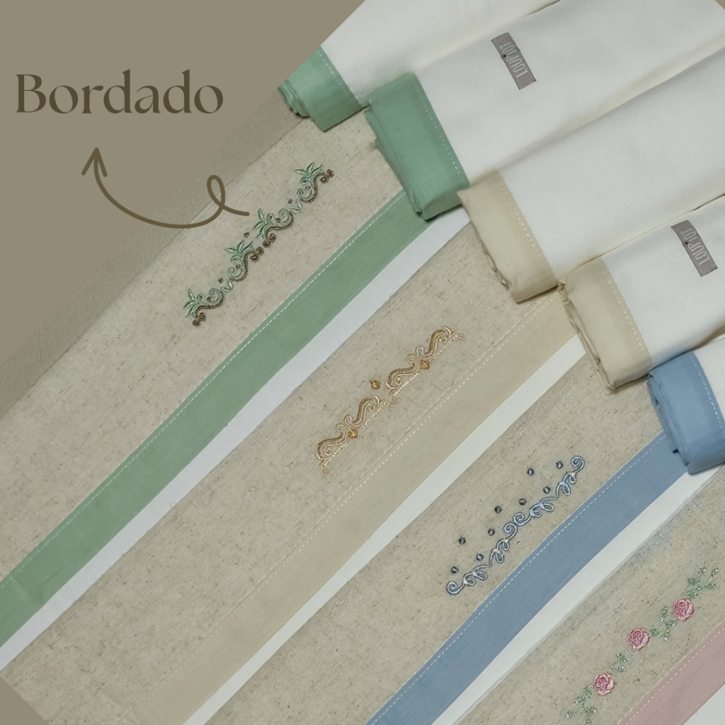 Kit Cueiros bebê, manta, bordado, flanelado 80cm x 80cm 3 pçs 100% algodão. — imagem 2 de 2