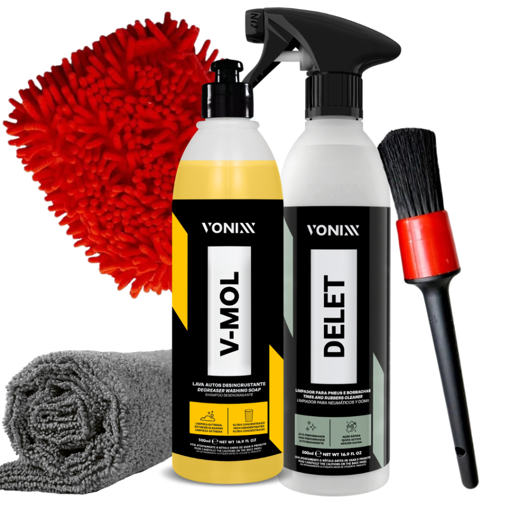 Shampoo V-mol Delet Vonixx Limpa Borracha Luva Pano Pincel