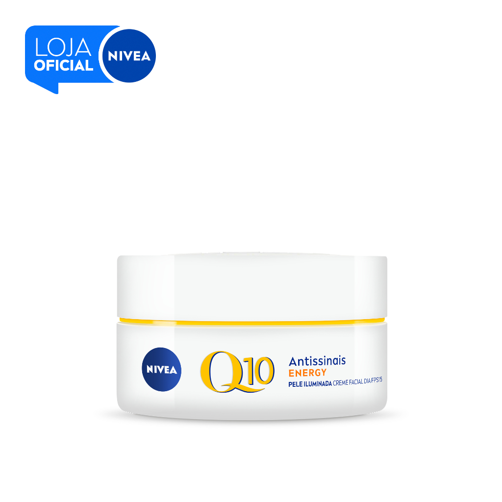 NIVEA Creme Facial Antissinais Q10 Energy Dia FPS 15 50g BBB 26 em Oferta na Shopee