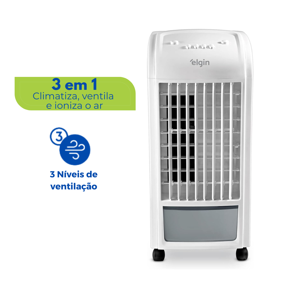 Climatizador Ar Frio 3 Em 1 Ventilador Umidificador 3,5 Litros Elgin 127v