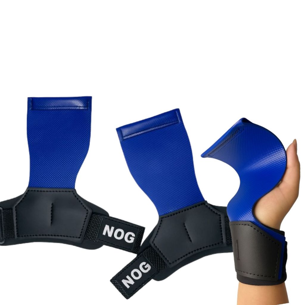 Hand Grip Lion-X NOGFIT Luva Palmar Para Crossfit Cor Preto / Azul / Pink