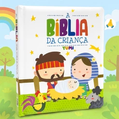 A Bíblia da Criança Capa Dura 0 a 8 anos Livro Infantil Histórias da Bíblia Almofadado Folhas Duras Premium