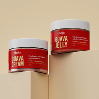 Kit Guava abela creme + jelly 300g Finalizador + Gelatina Vegana cachos finalizador em Oferta na Shopee