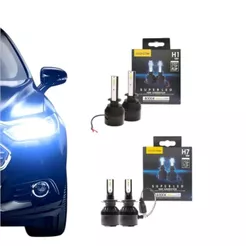 Kit Super Led H1 H7 8000K Code Farol Auto/Baixo