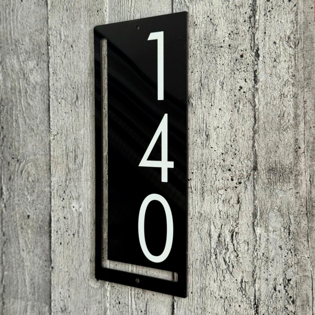 Placa Acrílico Preto Número de Casa Premium Brilhante Preto ou Branco em Oferta na Shopee