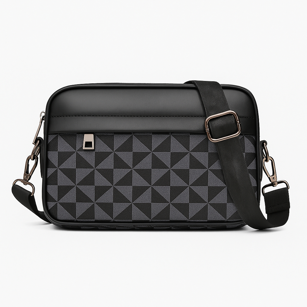 Bolsa Masculina com Fechamento em Zíper com Alça de Mao e Transversal SL-005