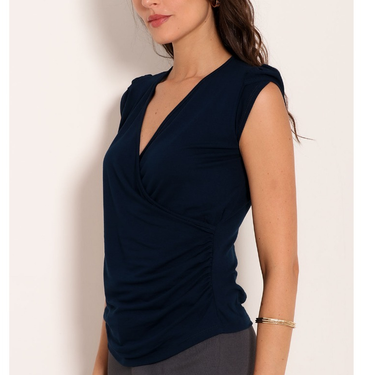 Blusa Feminina Transpasse Moda Premium Dia a Dia Elegante