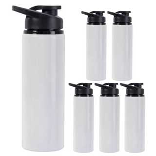 Kit 2  /4 / 6 Garrafas Squeeze Para sublimação Alumínio Branco 750 ML em Oferta na Shopee