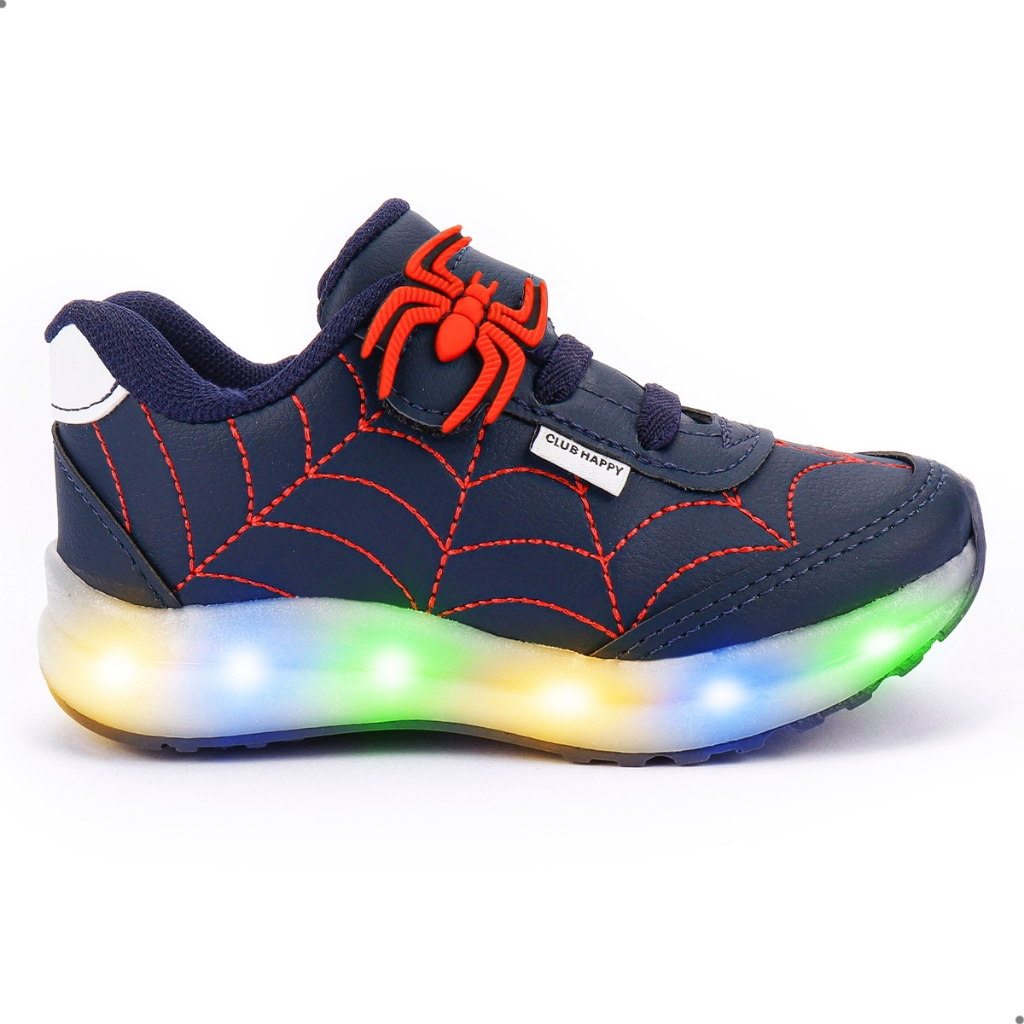 Tenis Infantil Led Menino Pisca Tenis Infantil Masculino Aranha Led Pisca Sapato Infantil Led Menino