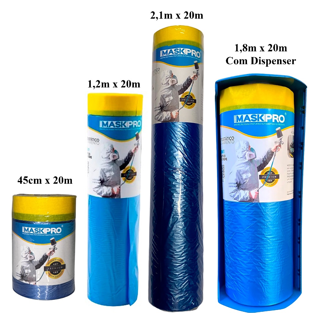 Filme Eletrostático com Fita Adesiva - 45cm - 1,2m - 2,1m x 20m / 1,8m x 25m (com dispenser) em Oferta na Shopee