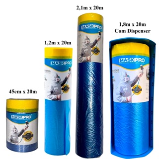 Filme Eletrostático com Fita Adesiva - 45cm - 1,2m - 2,1m x 20m / 1,8m x 25m (com dispenser) em Oferta na Shopee
