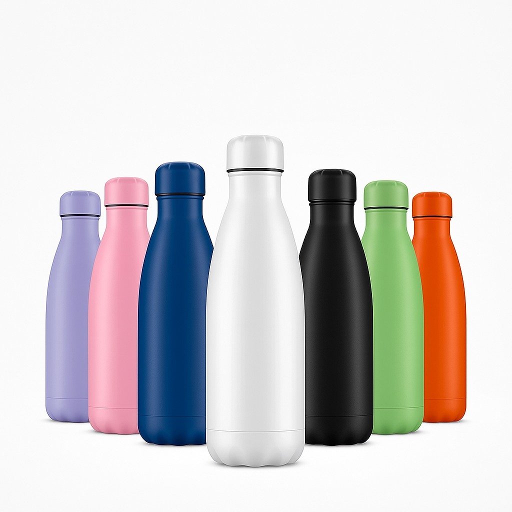 Garrafa de Água Squeeze 500ml Garrafa Água Térmica Inox Colorida Academia Escola Trabalho Escritório em Oferta na Shopee