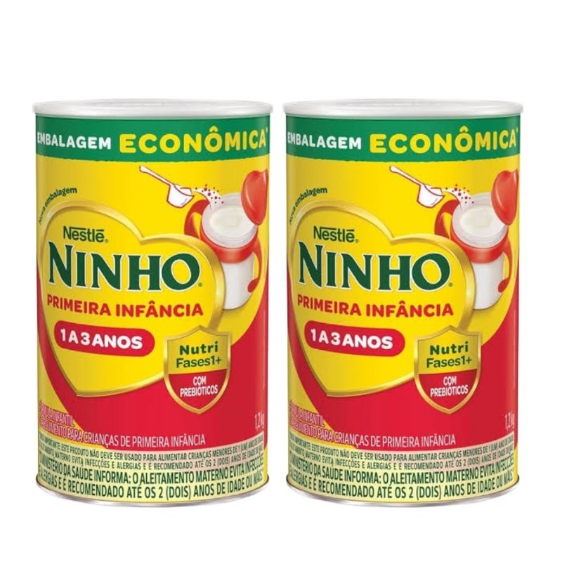 Combo com 2 latas de Leite Ninho Fases 1 a 3 anos 1.2kg