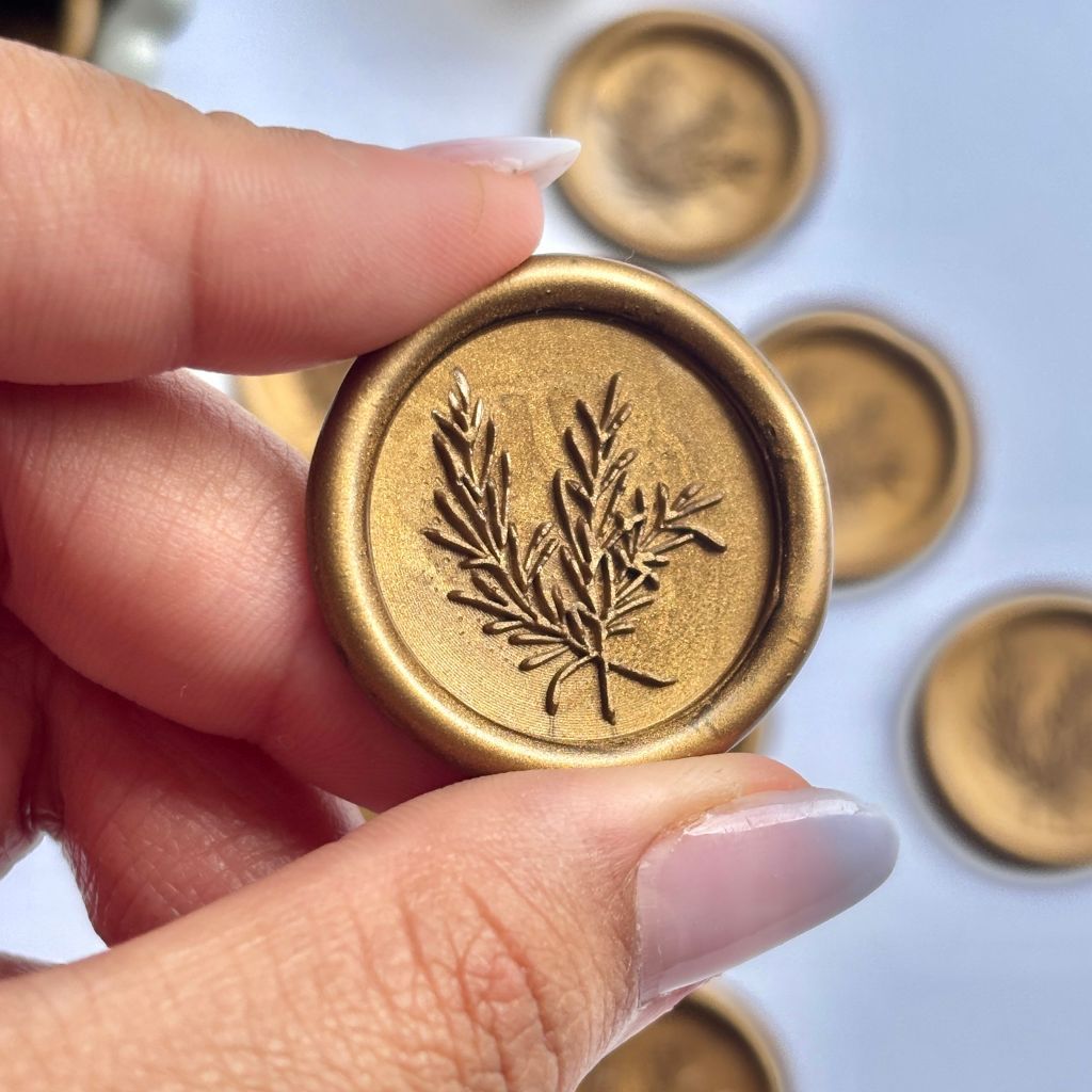 10 Lacre de Cera para Convite Dourado Ouro Velho - Com Fita Dupla Face em Oferta na Shopee