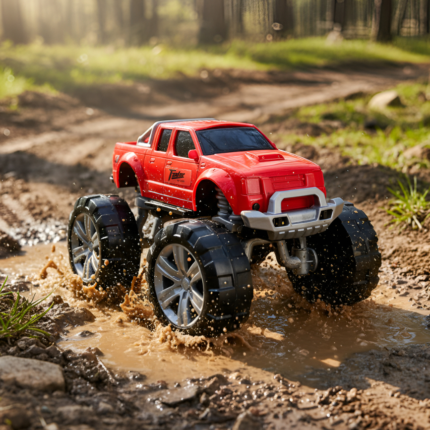 Carro Monstro Brinquedo Varias Cores Rodas Gigantes Monster Truck Pickup Com Rodas Livres Usual Brinquedos