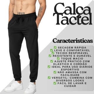 Calça Elastano/Tactel Masculina Treino Corrida Casual Esportiva em Oferta na Shopee