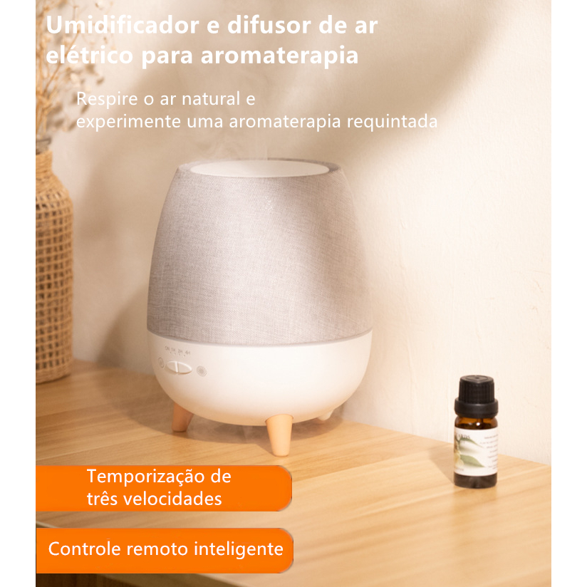 Umidificador e difusor de ar elétrico para aromaterapia,, névoa ultrassônica, modo noturno