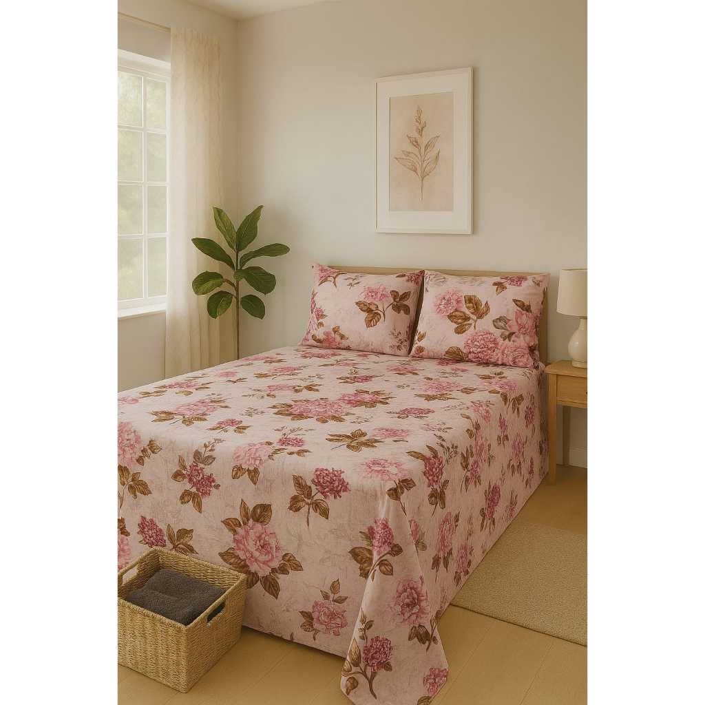 Kit/Jogo Lençol De Cama Casal Queen 4 Peças Estampado 2,30mX2,50m, Casa Lar Cama Posta.