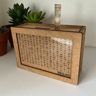 Cofre MDF Japonês - Desafio Mil - 5000 - 10000 - 20000 - Caixa Dinheiro Cofrinho Educativo Decoração em Oferta na Shopee