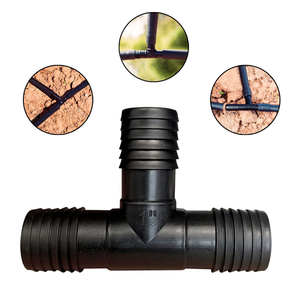 Kit 5 Tee Interno Para Mangueira 1 Polegada Polietileno Irrigação – Conector T Resistente em Oferta na Shopee