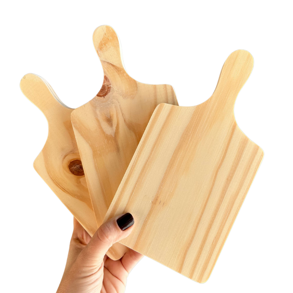 Mini Tábua Caipirinha Temperos ou Lembrancinhas Chá de Cozinha Mesa Posta Madeira