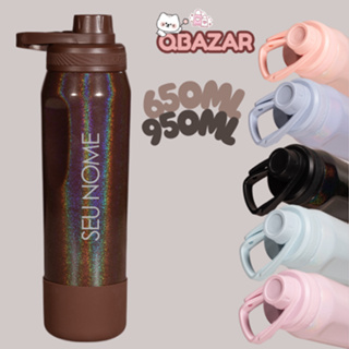 Garrafa Térmica Inox da Virginia 950ml 650ml Holográfica Capa Silicone 12h Quente 24h Gelada Esporte em Oferta na Shopee