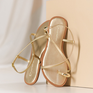 Sandália Feminina Rasteirinha Anel de dedo Lesma Tiras Metalizadas Prateada Conforto Dia a Dia em Oferta na Shopee