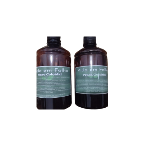 KIT PRATA COLOIDAL E OURO COLOIDAL 500ML CADA