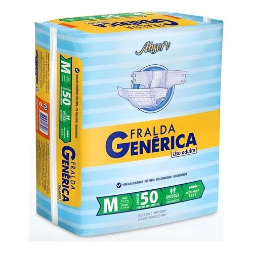 FRALDA ADULTO GERIATRICA GENERICA ABSORV TAMANHOS P, M, G, XG em Oferta na Shopee
