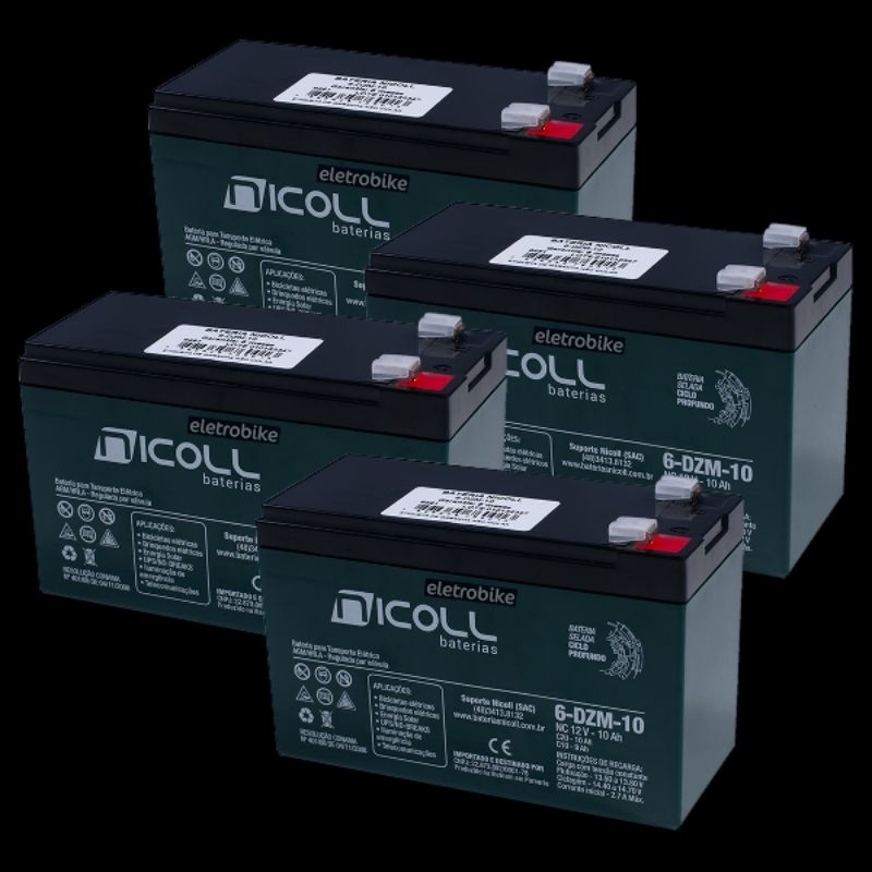 Bateria para bicicleta elétrica 12 volts 10 amperes scooter Brasil 6-Dzm-10 em Oferta na Shopee